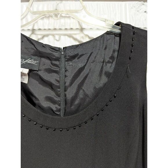 Sunny Choi Woman's Black 2 Piece Set Embellished Beaded Dress with Jacket 10 - Picture 5 of 9